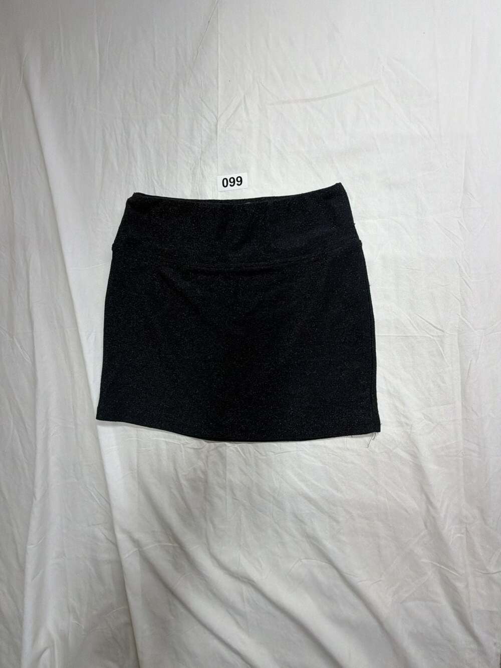 No Comment NY-LA Black Metallic Sparkle Knit Mini Skirt